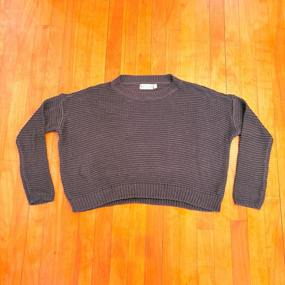 RETROD Blue Knit Crew Neck Sweater - Women's Size Medium